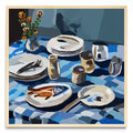 Reunión y mesa servida - Cuadrado MC
