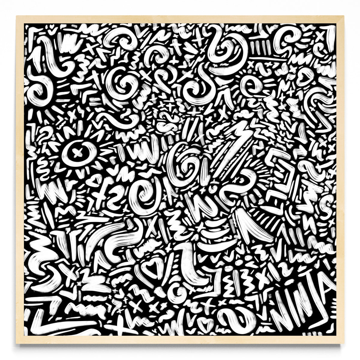 BLACK DOODLE - Cuadrado MC