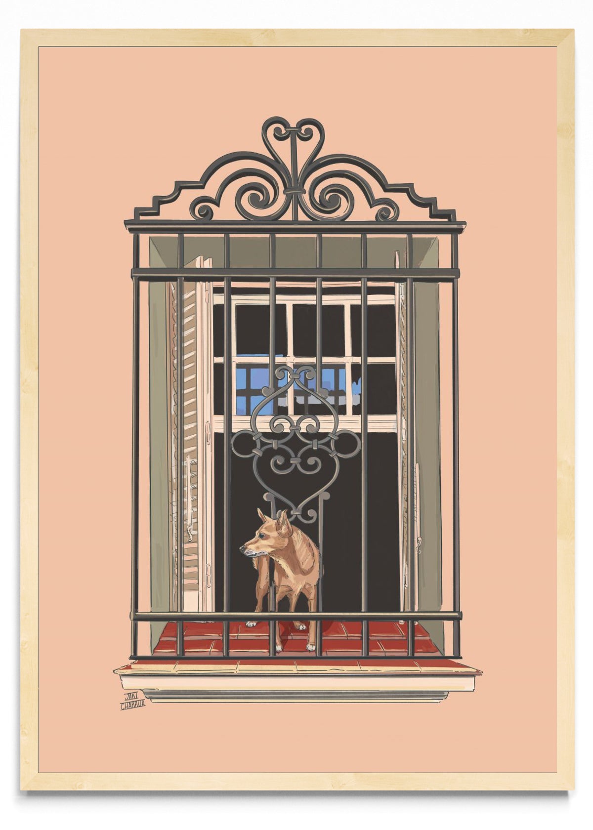 Perrito en la ventana - Retrato MC