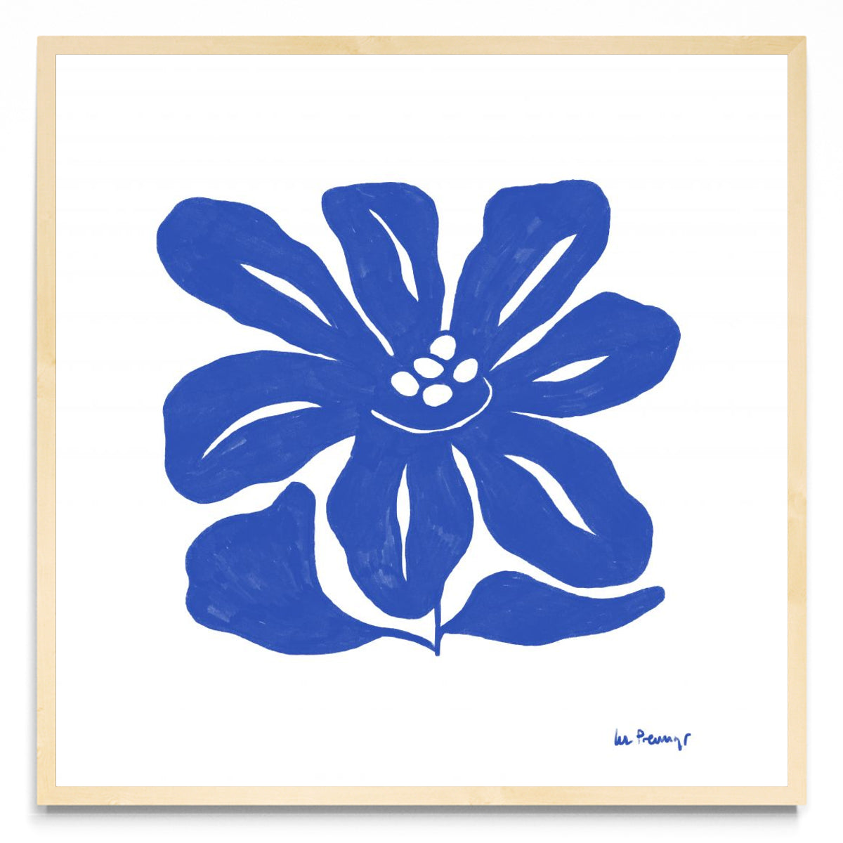 Flor azul 9 - Cuadrado MC
