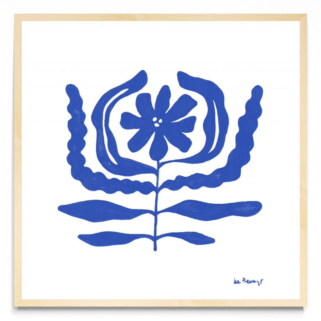 Flor azul 10 - Cuadrado MC