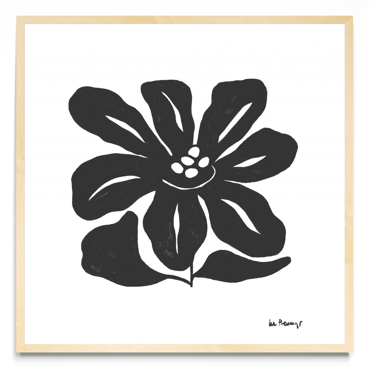 Flor casi negra 9 - Cuadrado MC