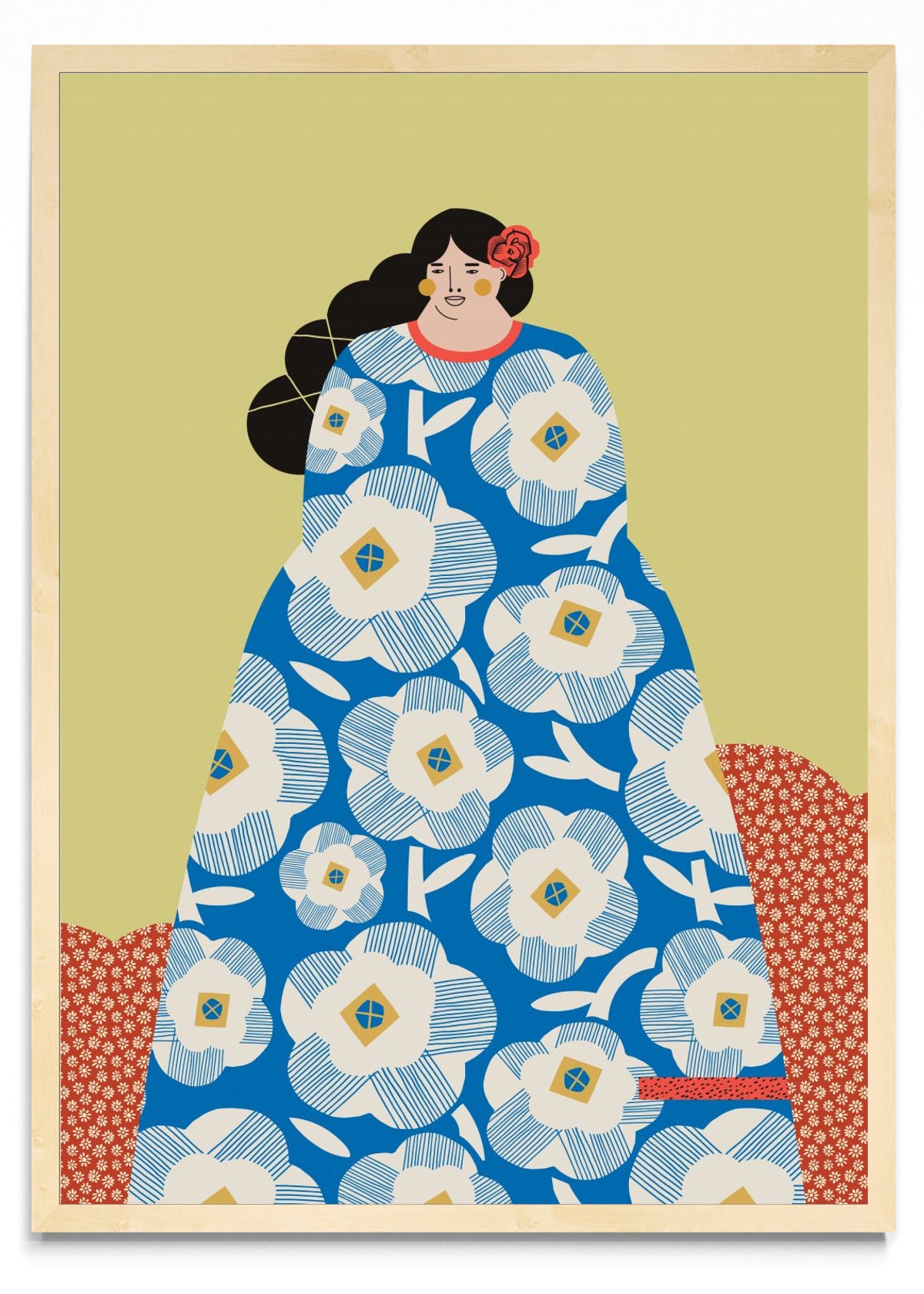 Mujer con vestido Azul - Retrato MC