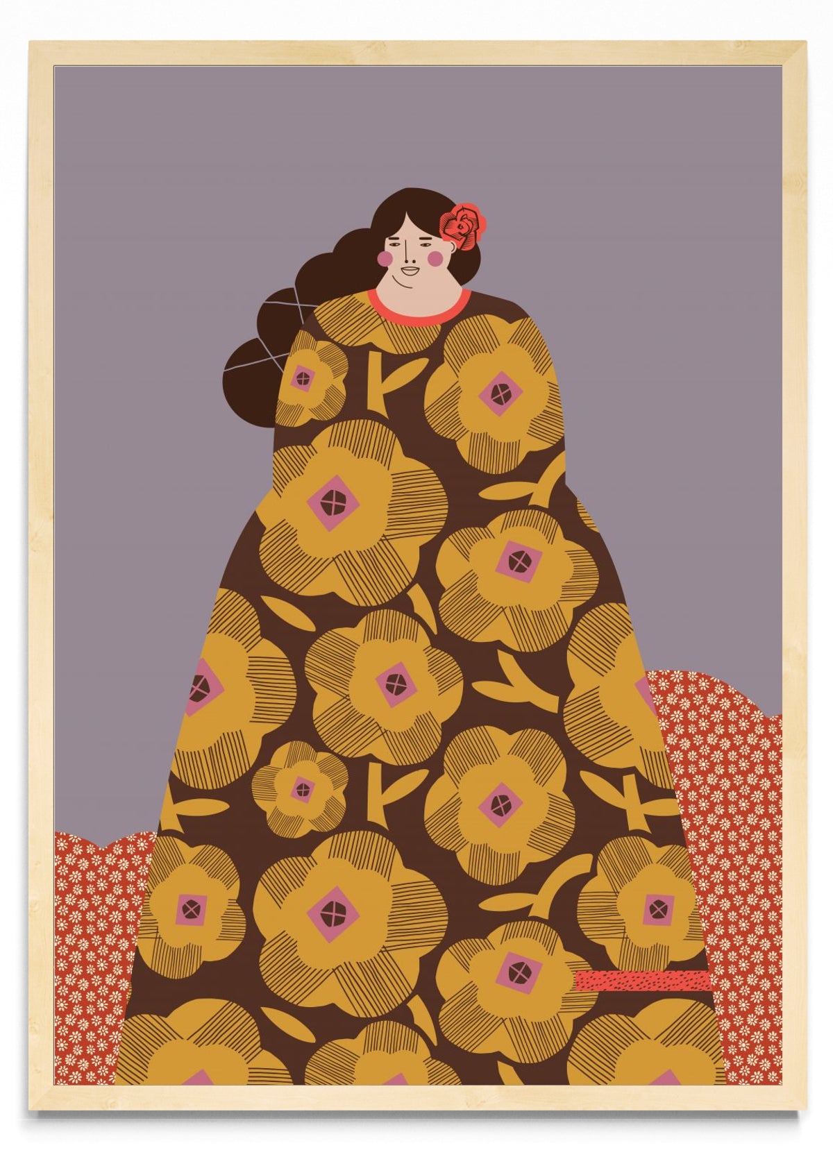 Mujer con vestido marrón - Retrato MC