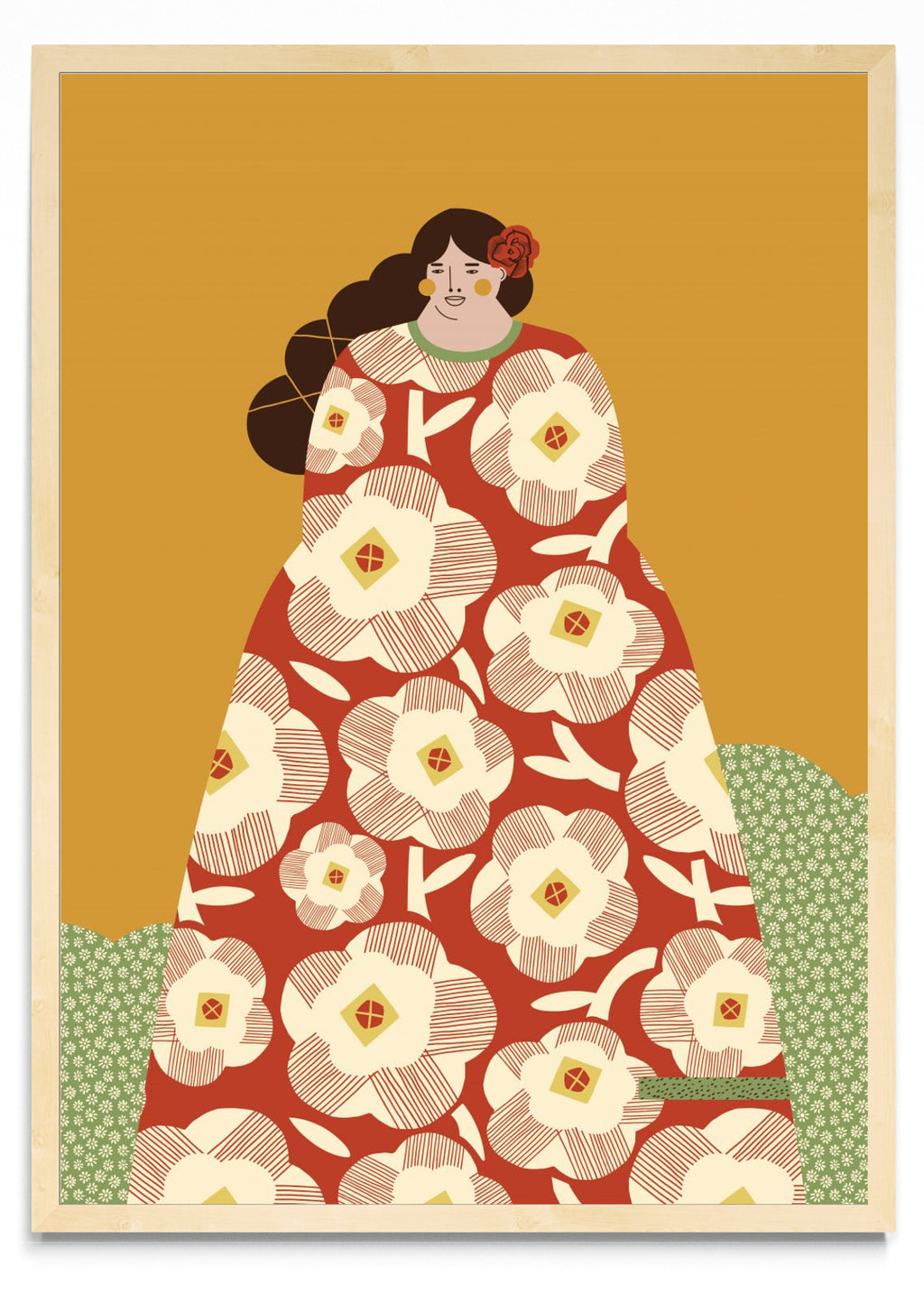 Mujer con vestido rojo - Retrato MC