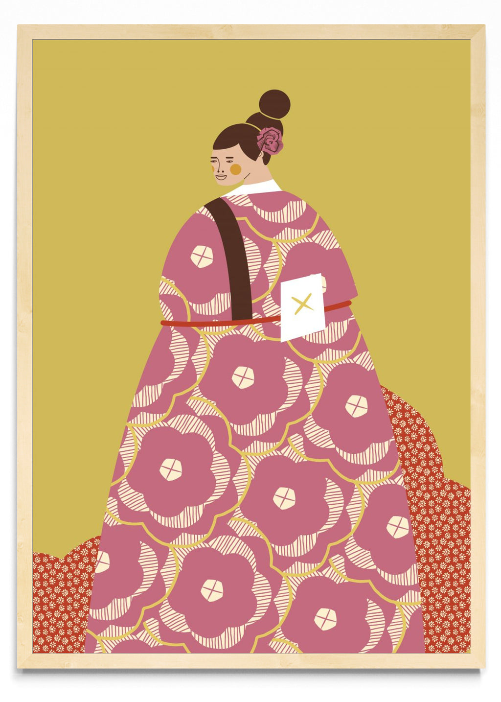 Mujer con Kimono Rosa - Retrato MC
