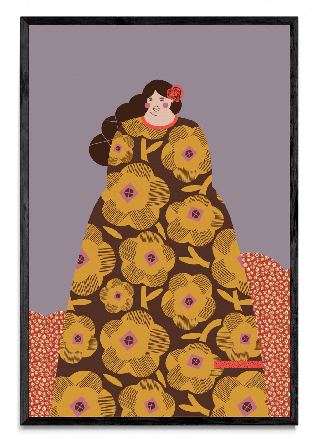 Mujer con vestido marrón - FotoV N
