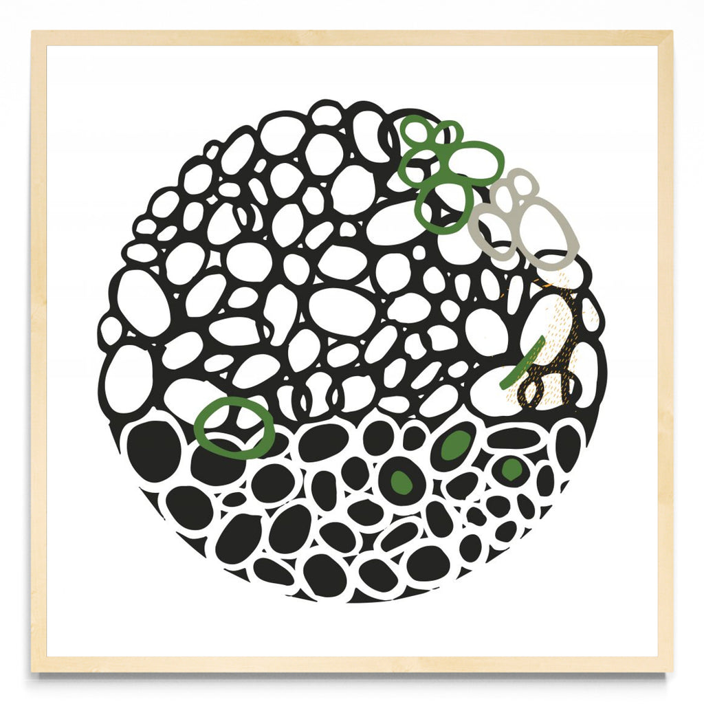 STONE CIRCLE - NEGRO Y VERDE - Cuadrado MC