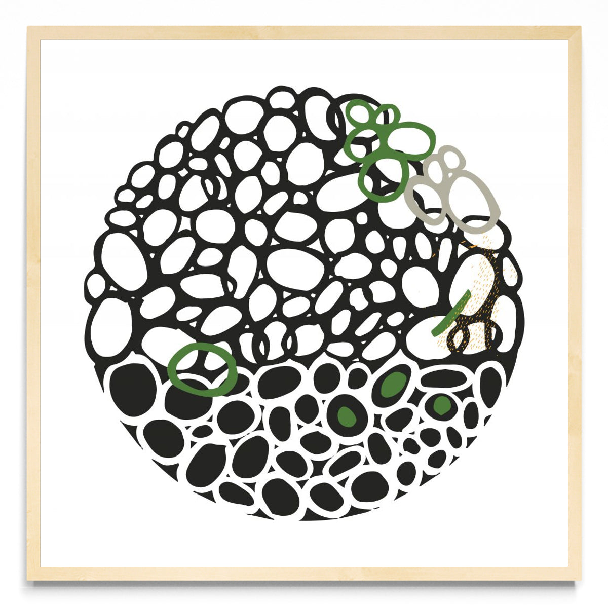 STONE CIRCLE - NEGRO Y VERDE - Cuadrado MC