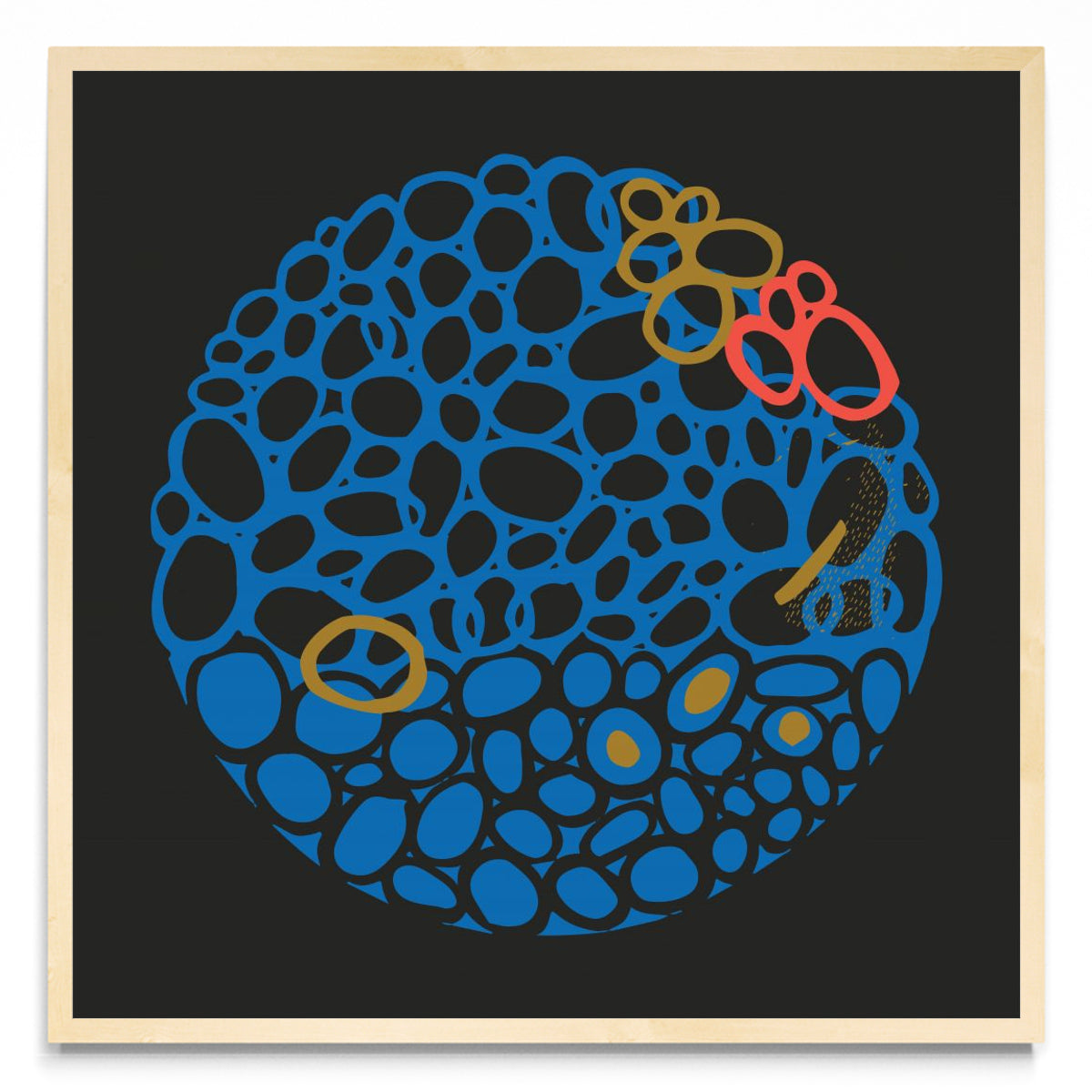 STONE CIRCLE - NEGRO Y AZUL - Cuadrado MC