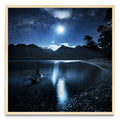Venus y la luna reflejadas sobre el lago - Cuadrado MC