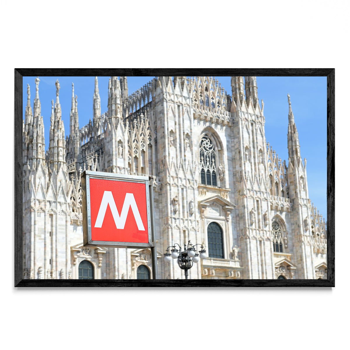 Cartel de metropolitana en la catedral de Milan - FotoH N