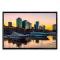 Reflejos de un atardecer en el dique 4 - FotoH N