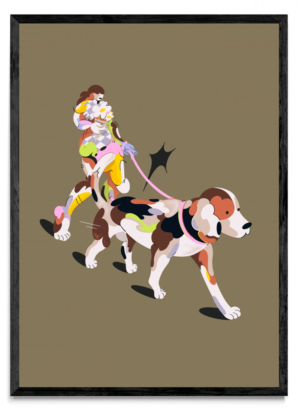 Mujer con perro - Retrato N