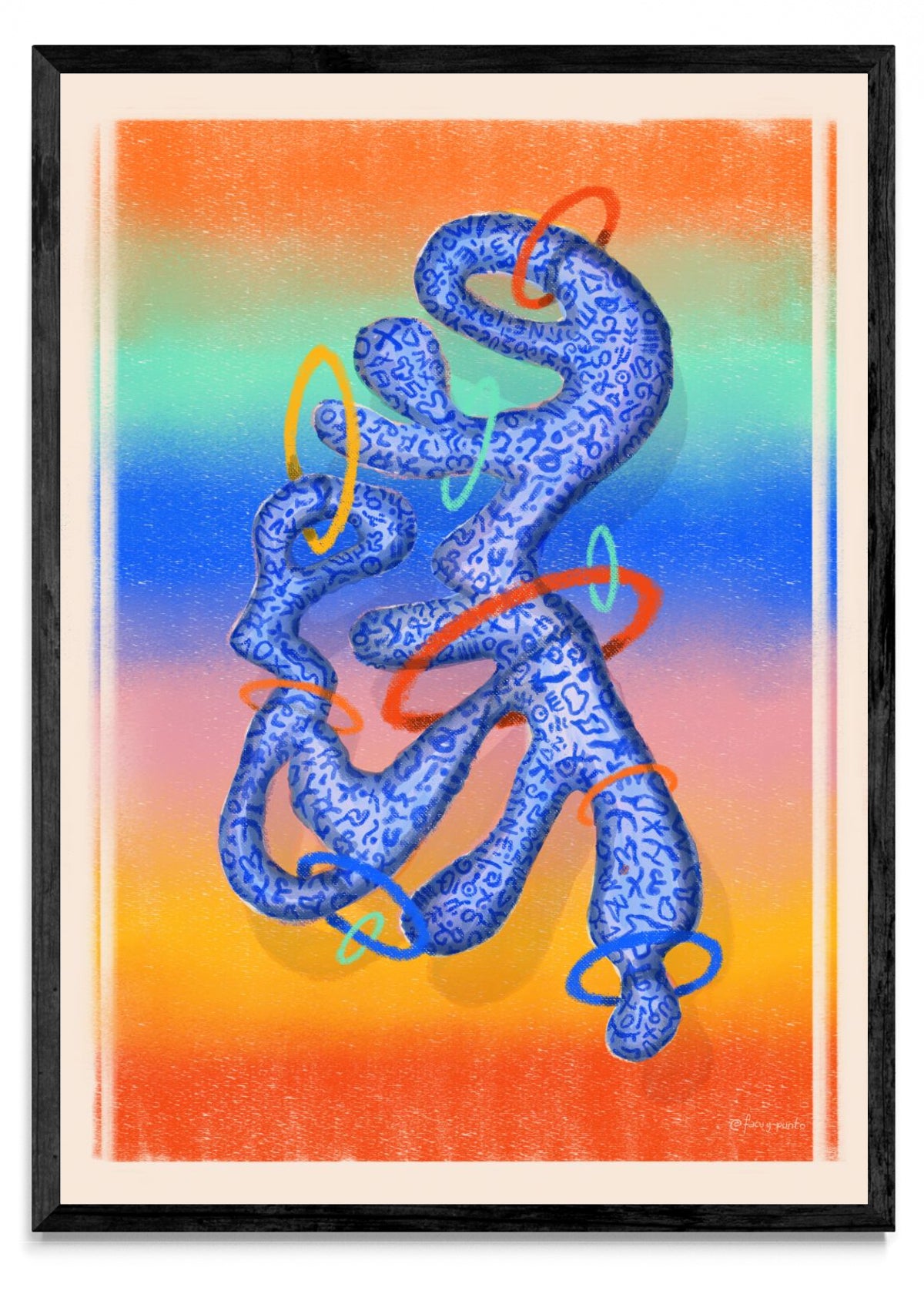 Asemic N 9 - Retrato N