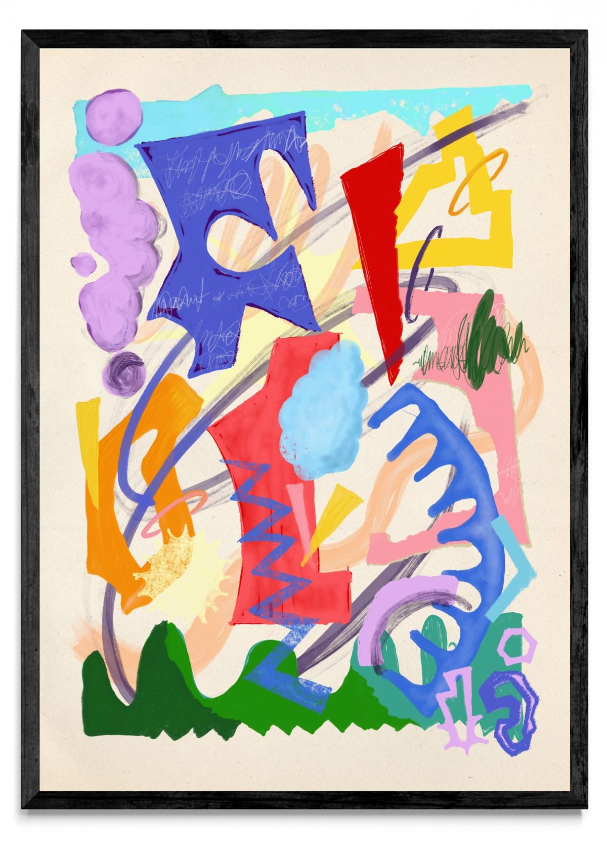 Asemic BHS 01B 2025 - Retrato N