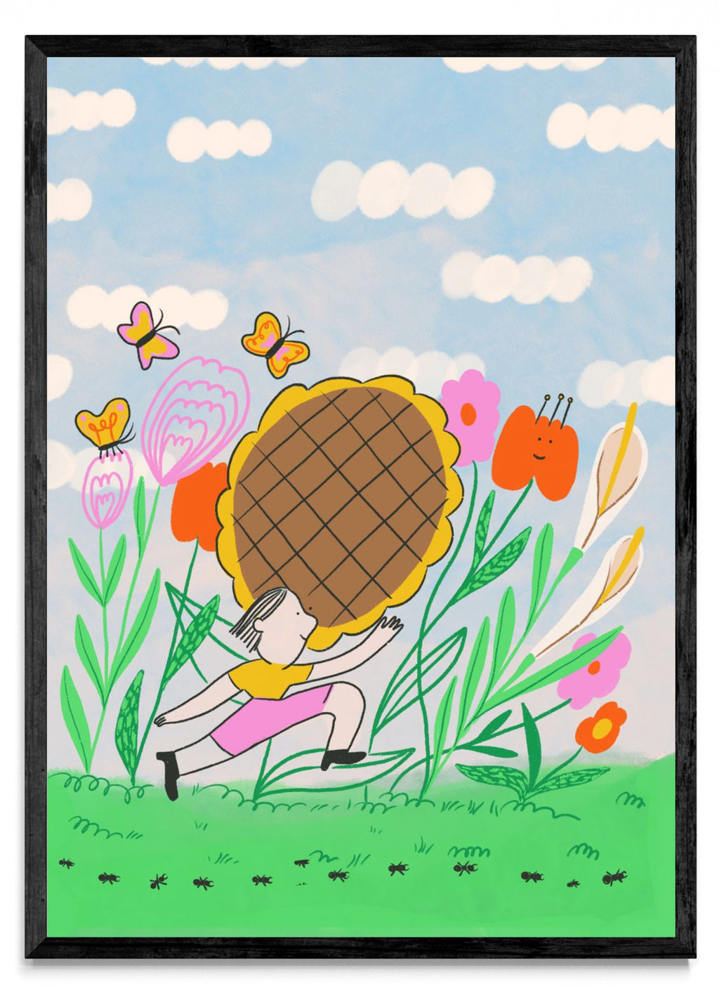 Descanso entre flores vertical - Retrato N