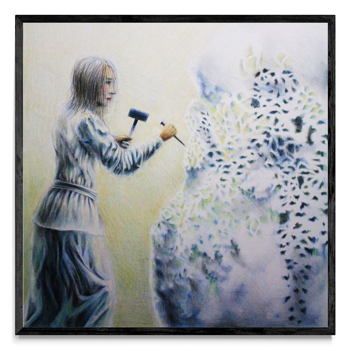 Escultora de hielo. - Cuadrado N
