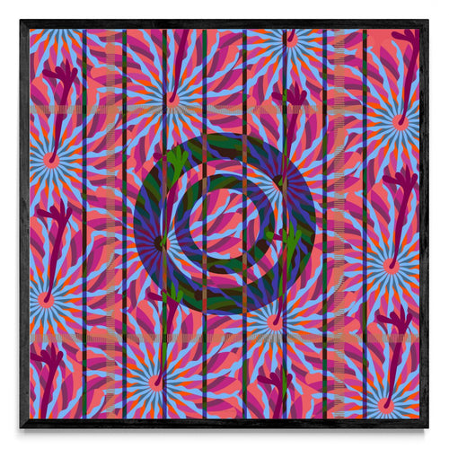 Abstract Flower Bside - Cuadrado N