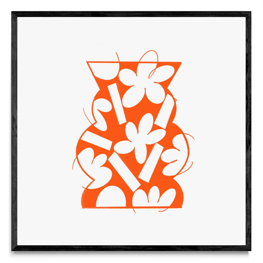 Vase Orange - Cuadrado N