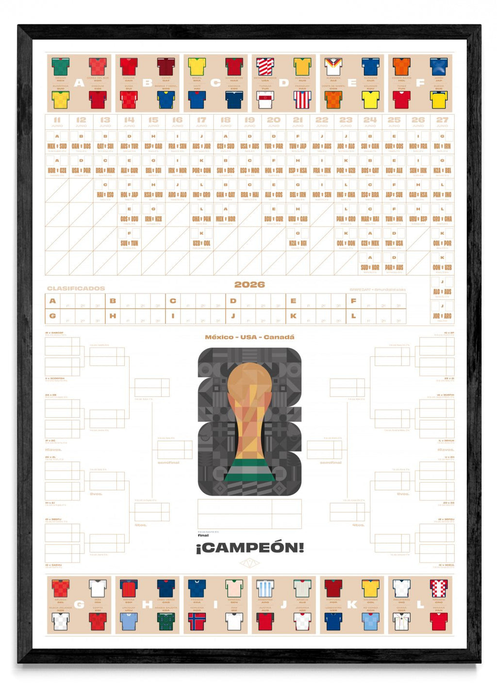 Fixture Mundial 2026 - Retrato N