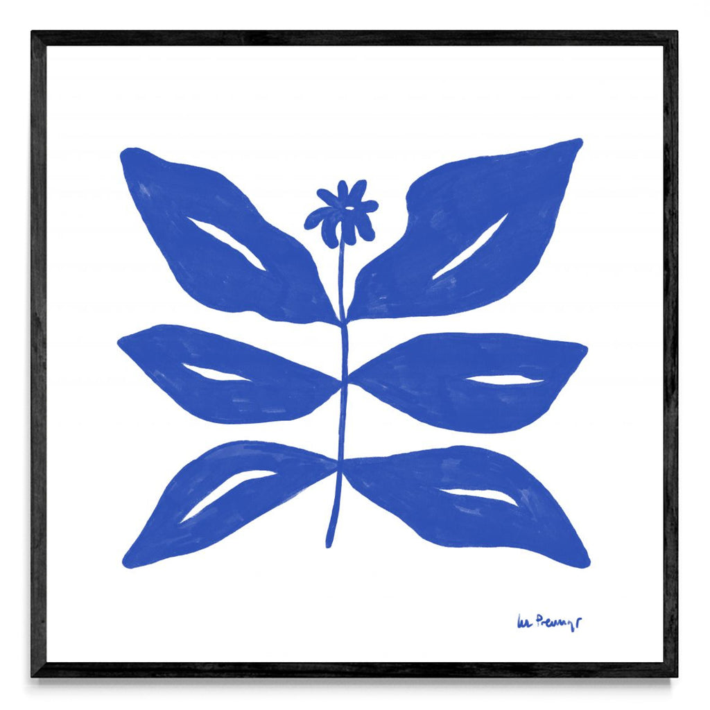 Flor azul 8 - Cuadrado N