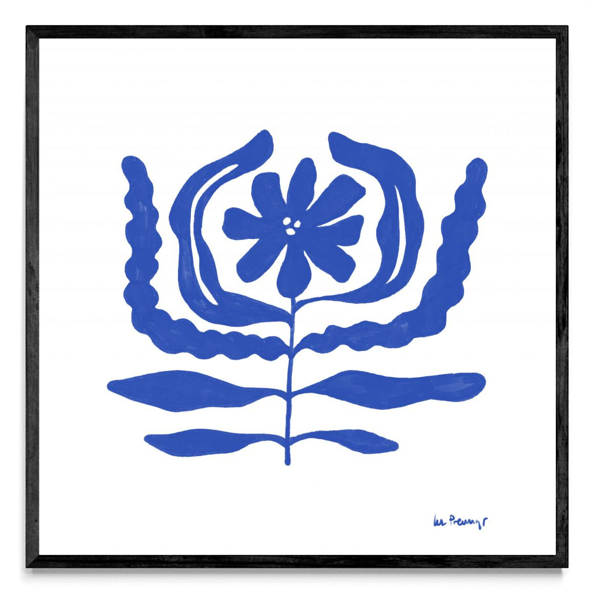 Flor azul 10 - Cuadrado N