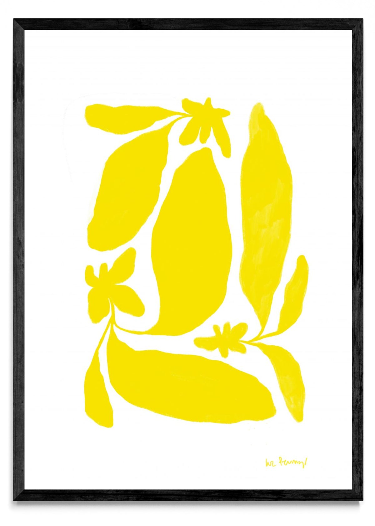 Tres flores amarillas - Retrato N