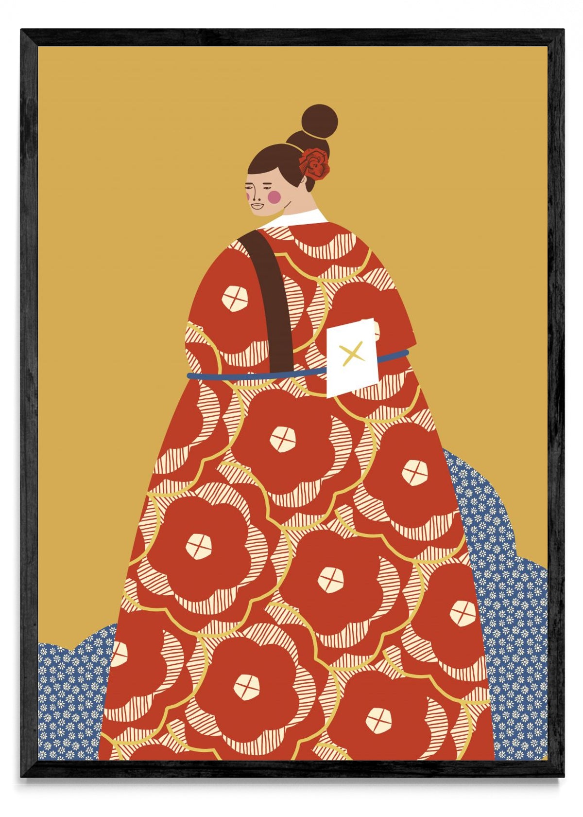 Mujer con Kimono Rojo - Retrato N
