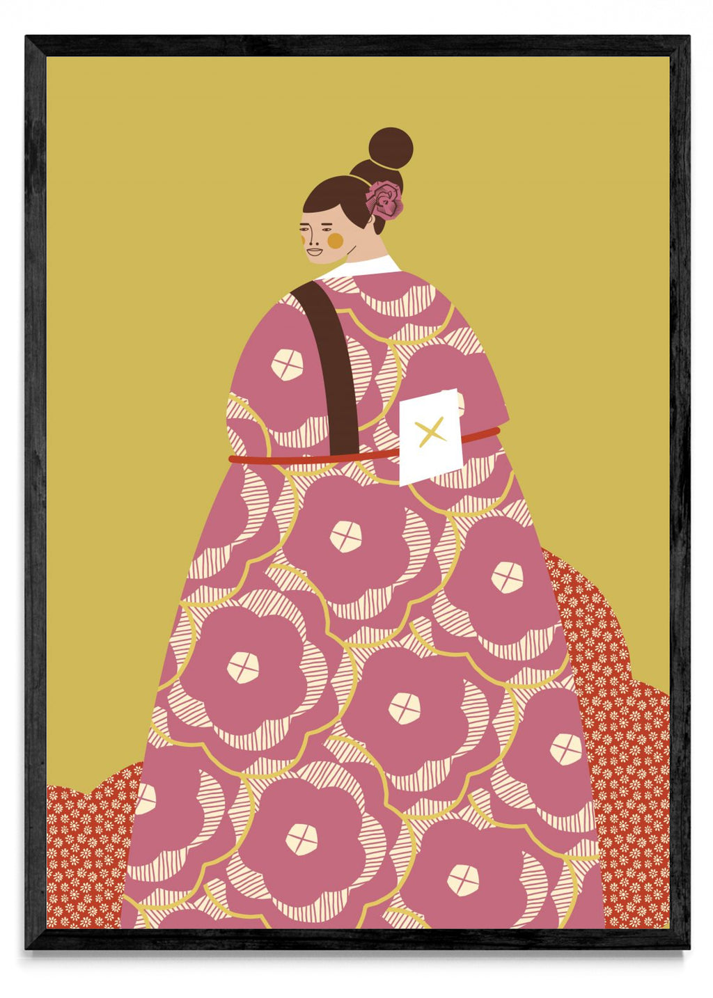 Mujer con Kimono Rosa - Retrato N