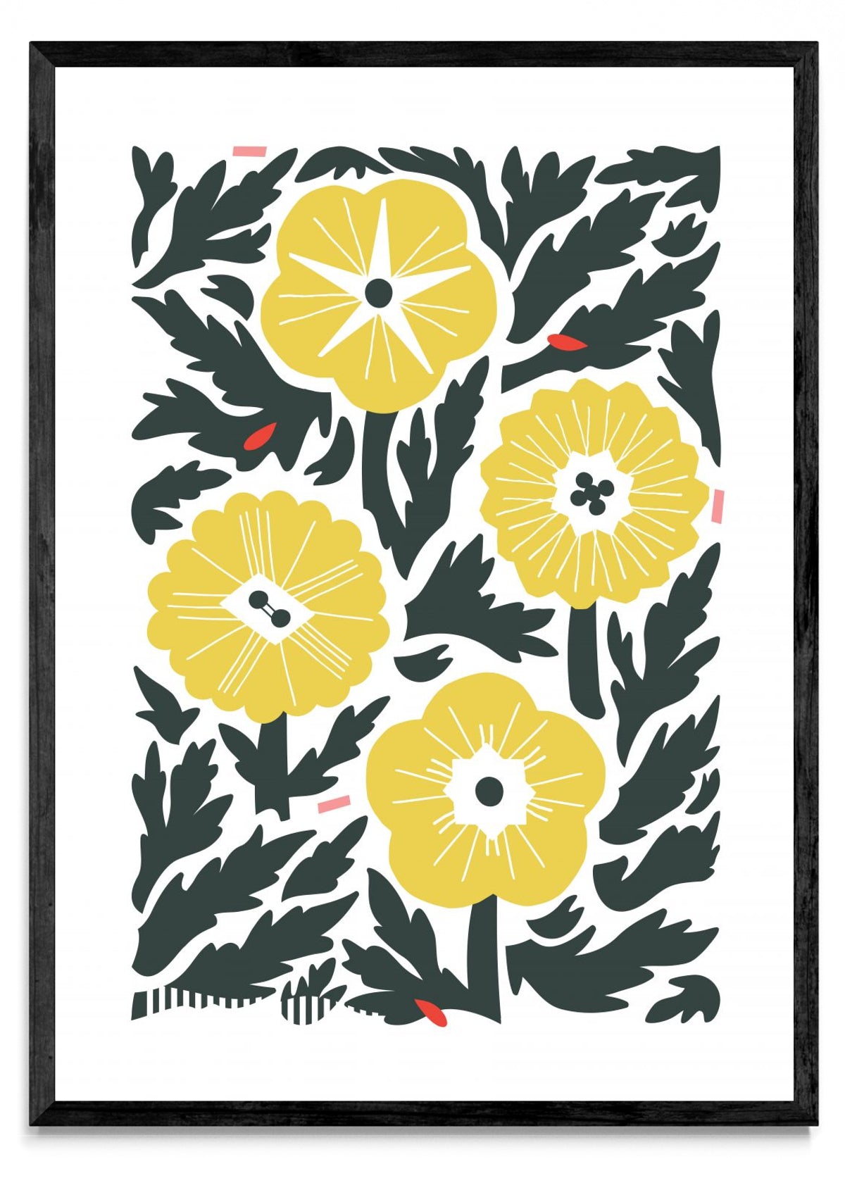 Cuatro Flores Amarillo - Retrato N