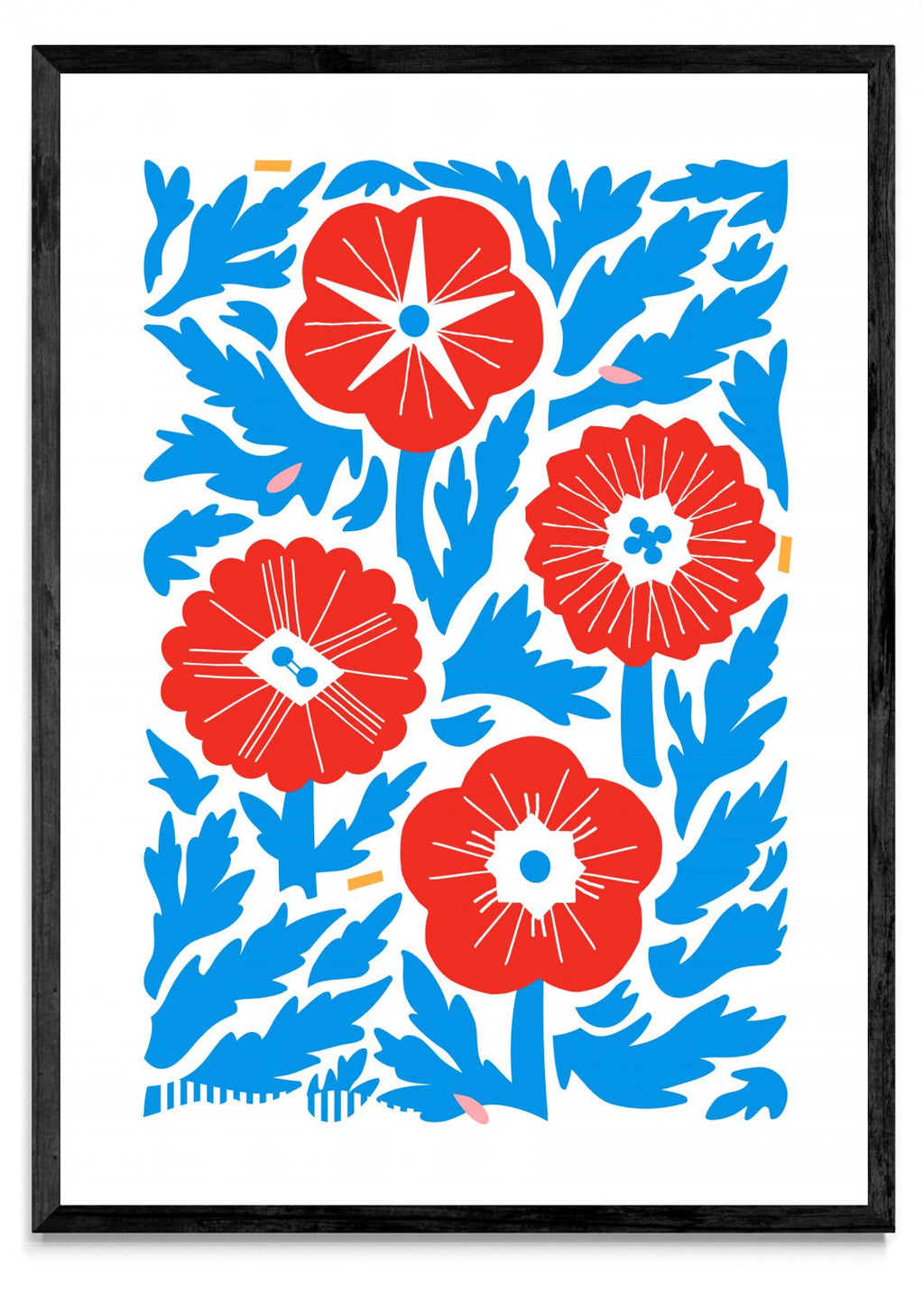 Cuatro Flores - Rojo - Retrato N