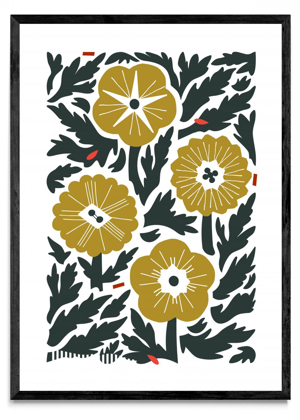Cuatro Flores - Oro - Retrato N