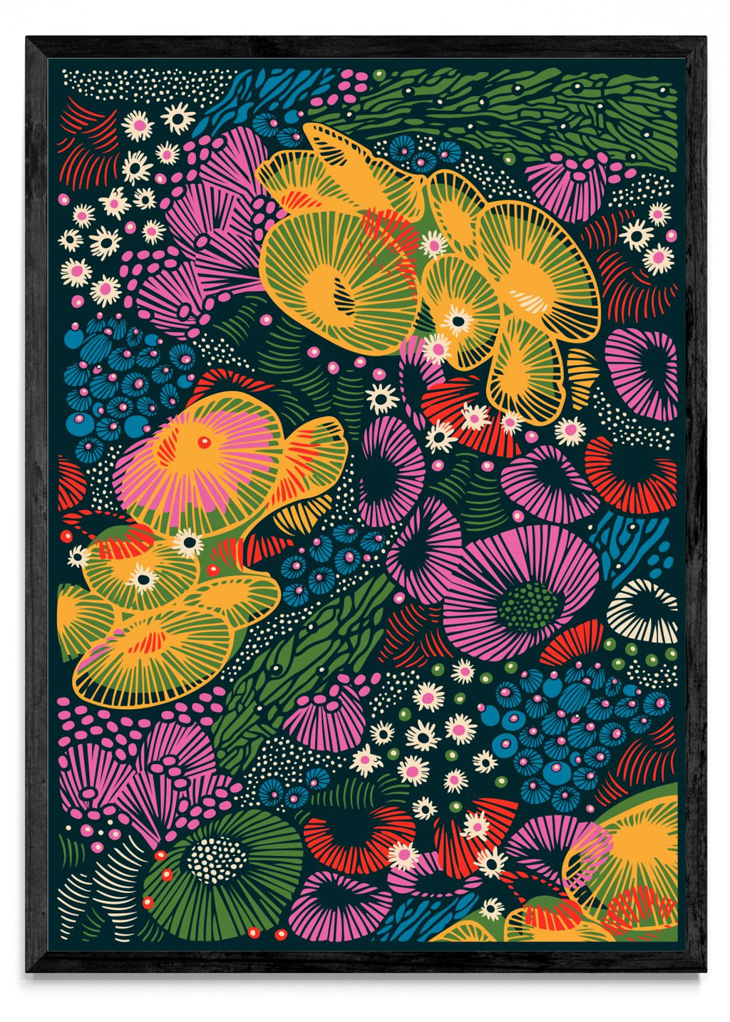 Bajo del mar - Naranja y Rosa - Retrato N