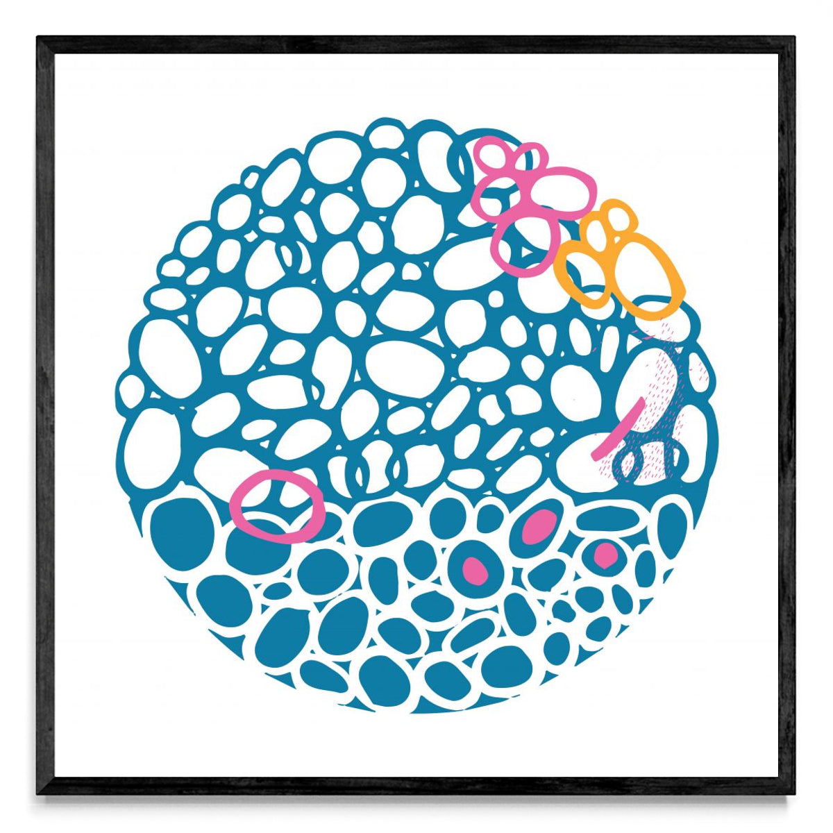 STONE CIRCLE - AZUL Y MAGENTA - Cuadrado N