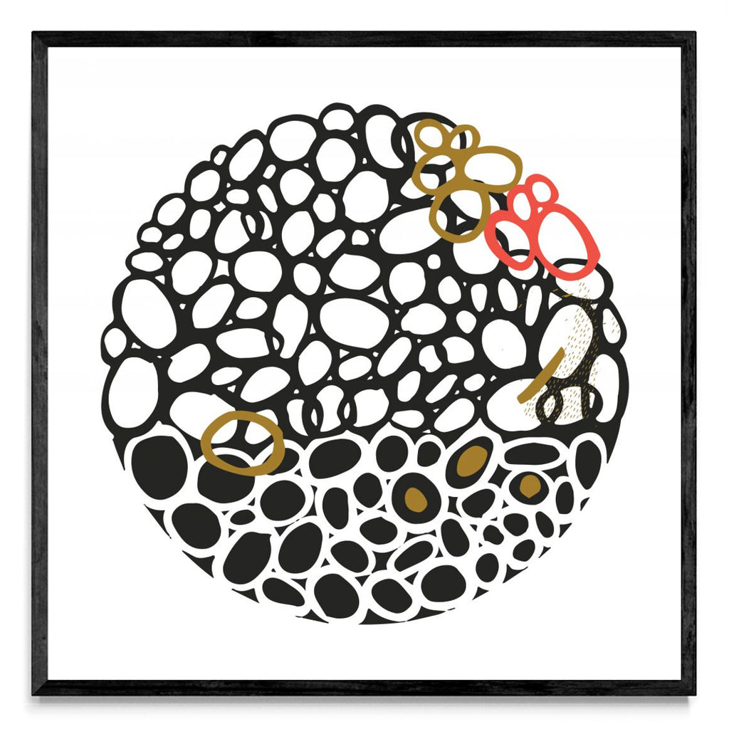 STONE CIRCLE - NEGRO Y ORO - Cuadrado N