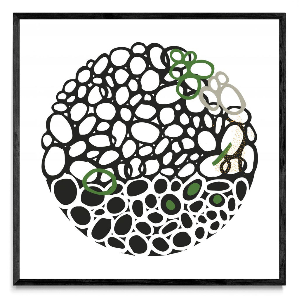STONE CIRCLE - NEGRO Y VERDE - Cuadrado N