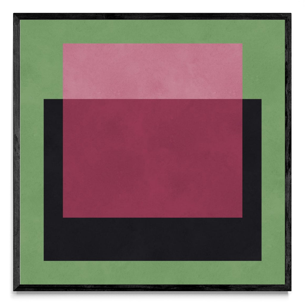 Geometria em fundo verde - Cuadrado N