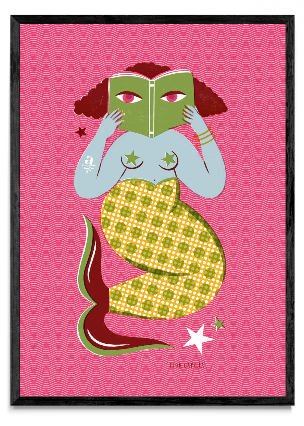 Sirena Lectora (color 2) - Retrato N