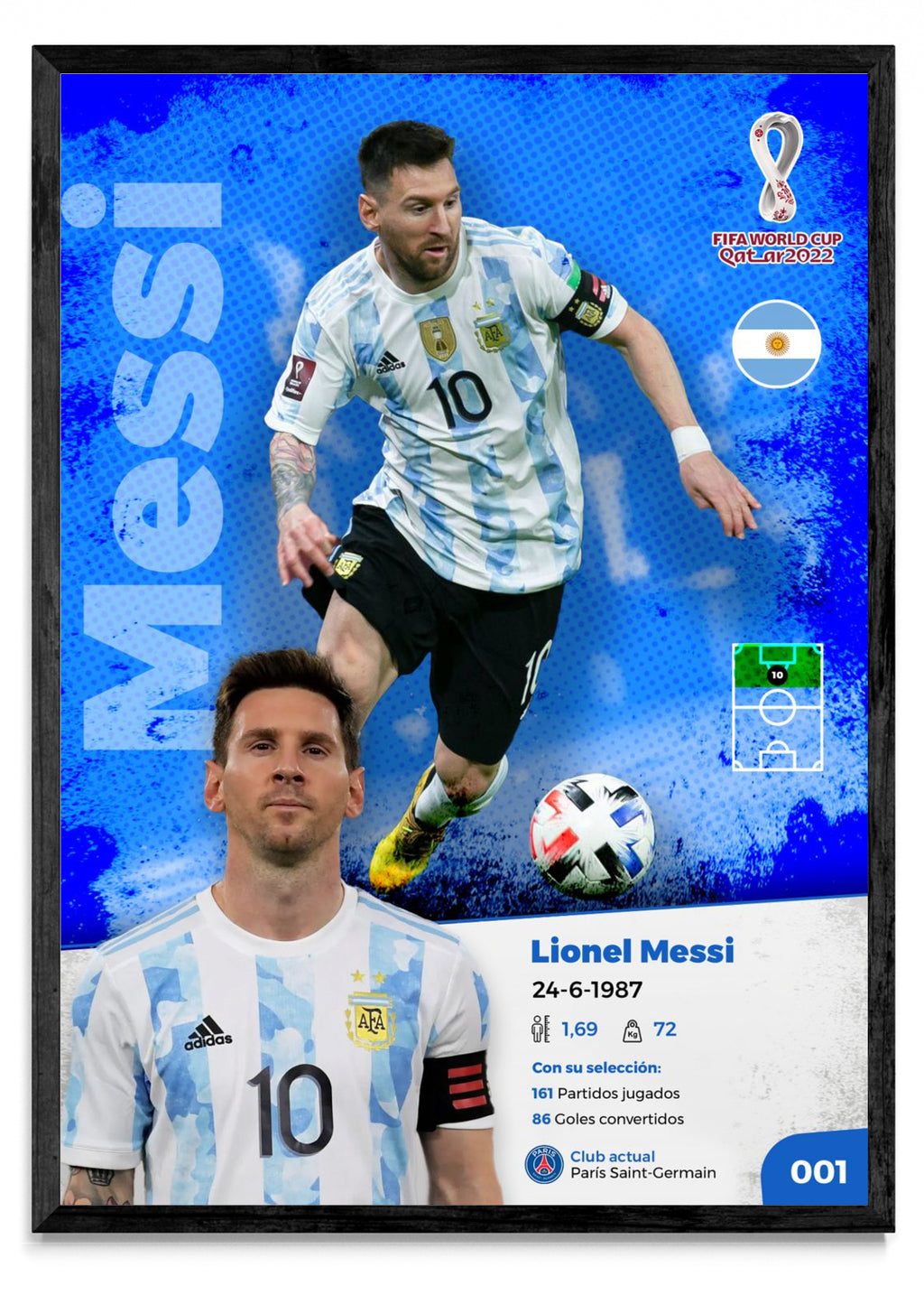 Lionel Messi - Qatar 2022 - Retrato N