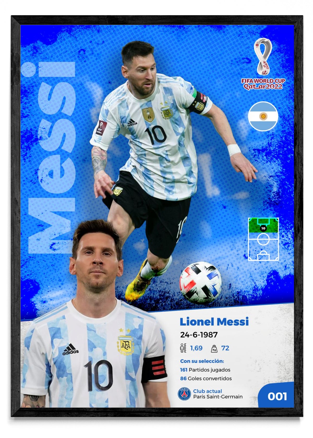 Lionel Messi - Qatar 2022 - Retrato N