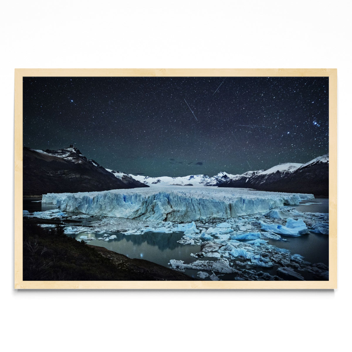 Lluvia de Estrellas sobre el Glaciar - FotoH MC
