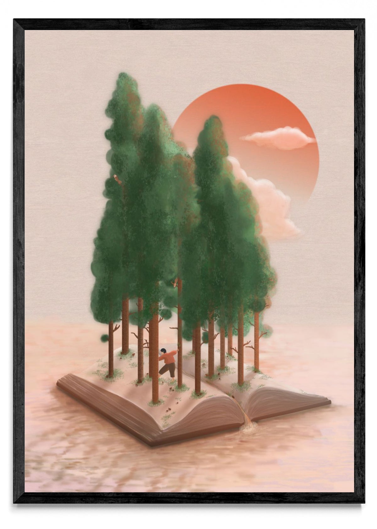 Lecturas en el bosque - Retrato N