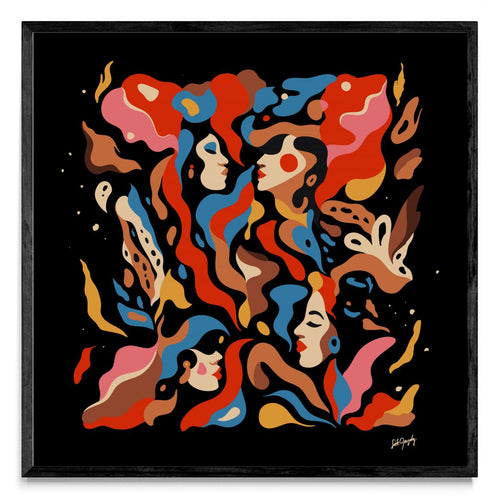 Caras de fuego - Cuadrado N