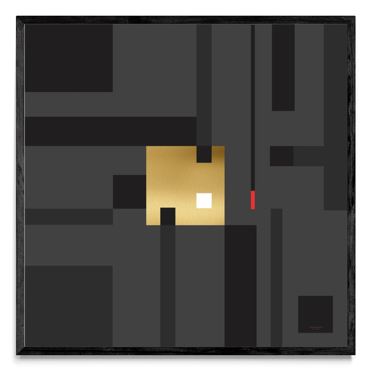Abstraacción Black & Gold - Cuadrado N