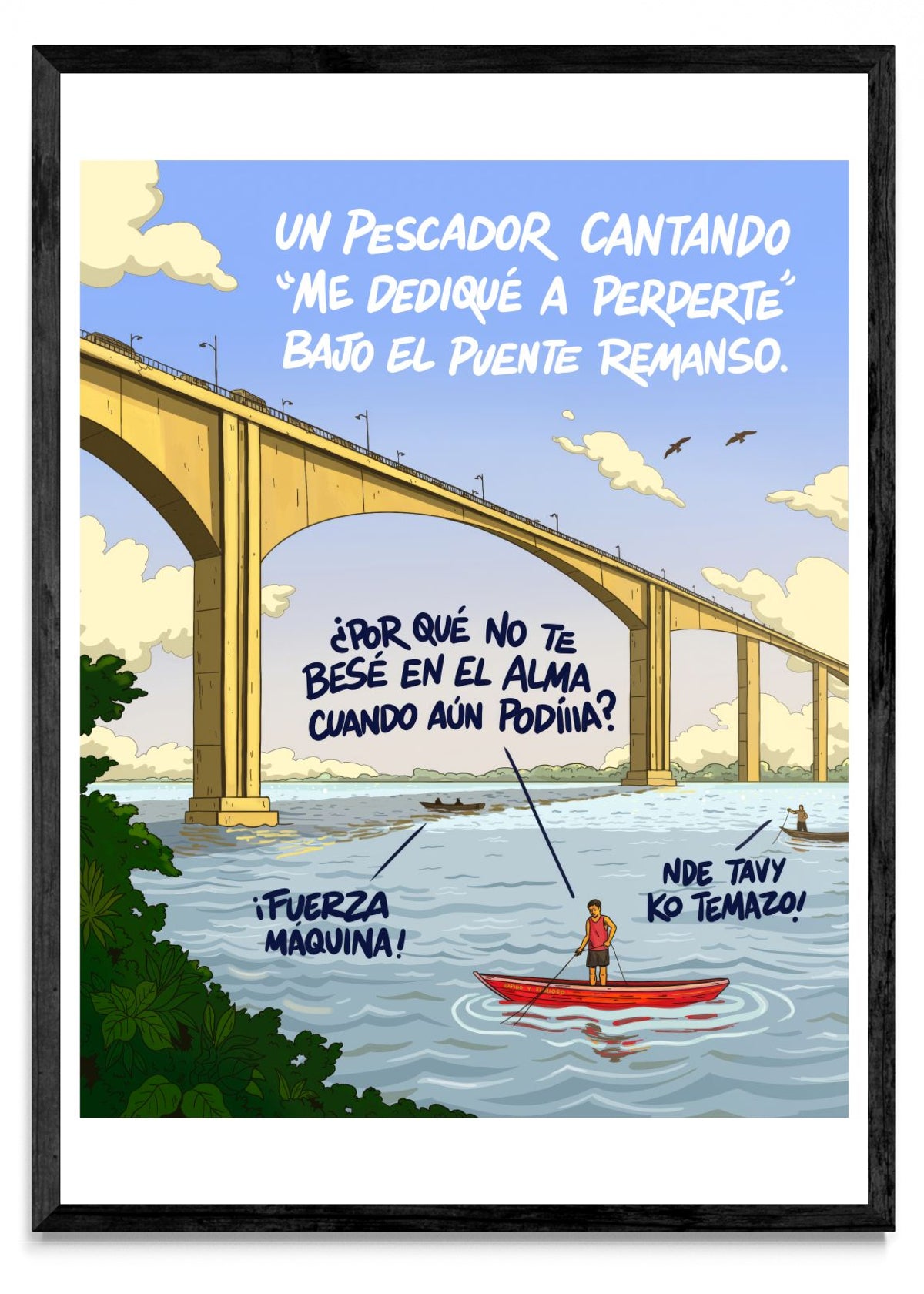 Pescador romántico de Puente Remanso - Retrato N