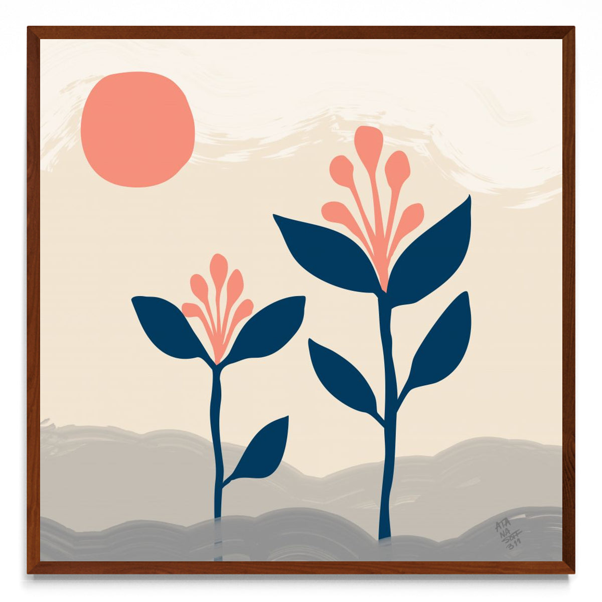 Flores en el desierto - cuadrado MO