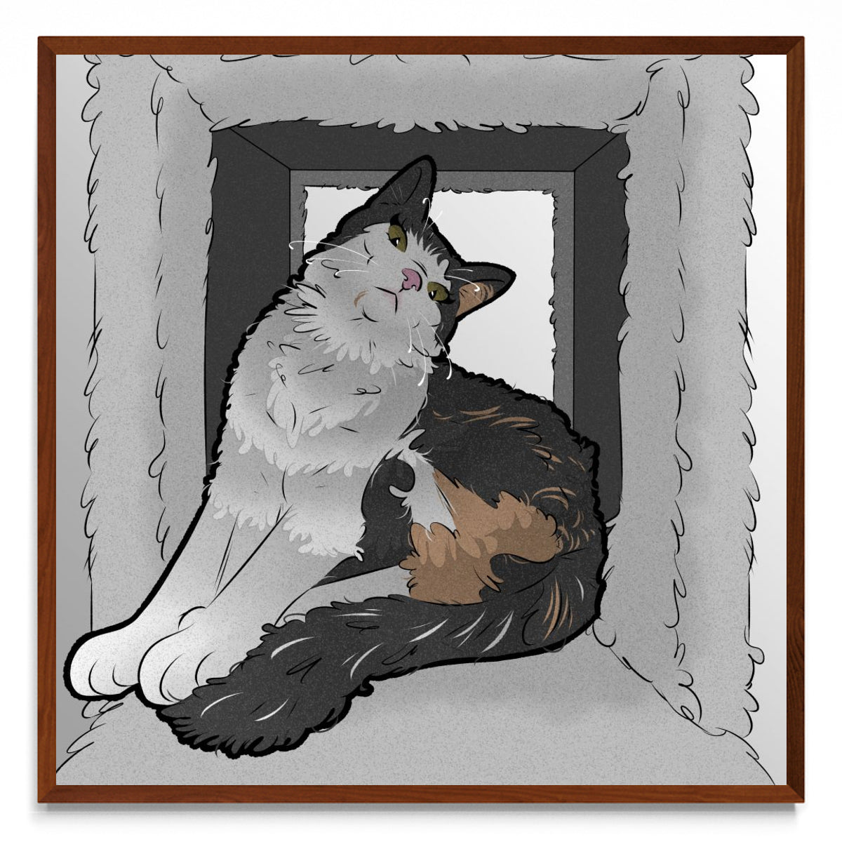 Gato blanco - cuadrado MO