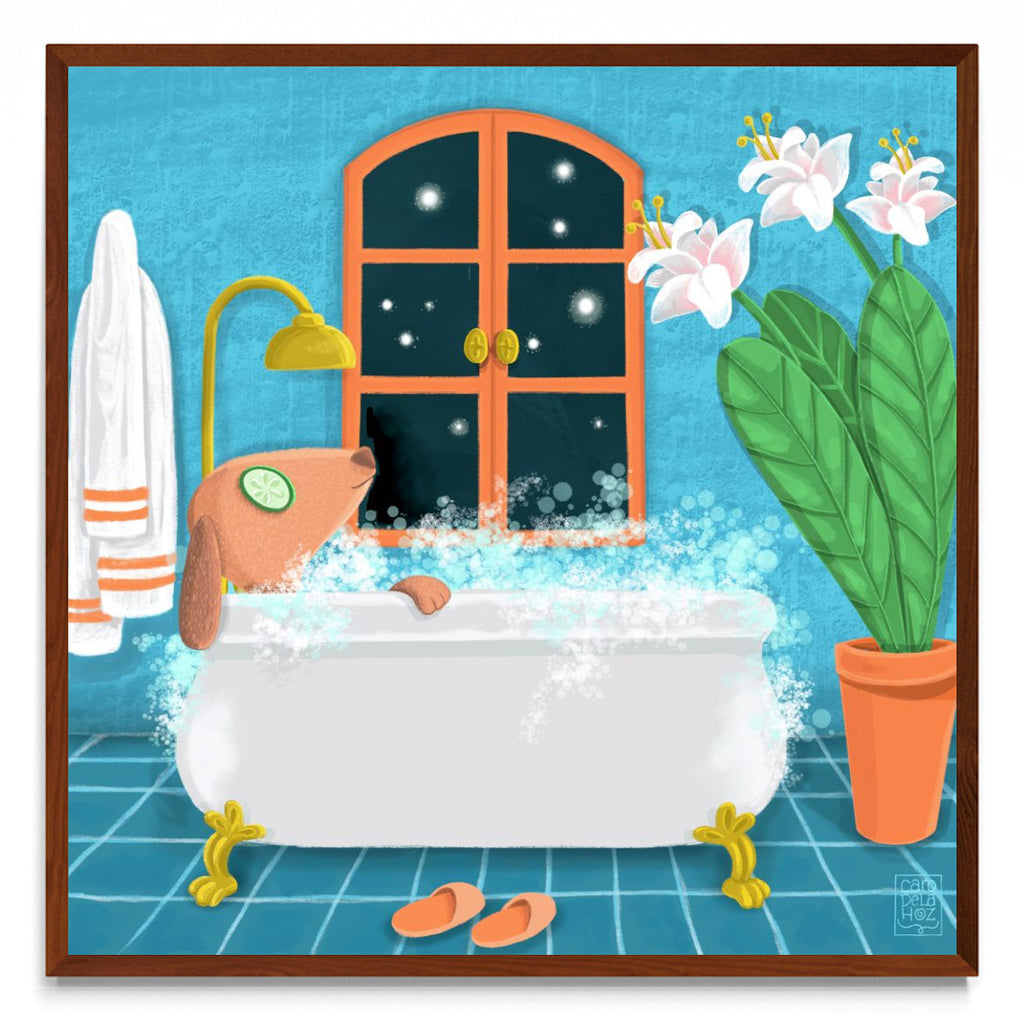Baño nocturno - cuadrado MO