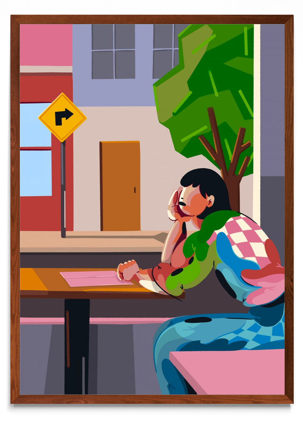 Mujer en Café - Retrato MO